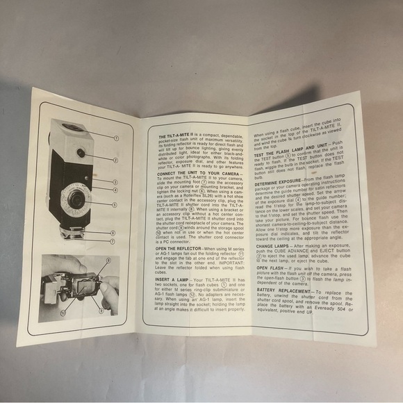 Vintage Honeywell, Tilt-A-Mite ll Folding Fan Camera Flash Unit - Picture 15 of 16